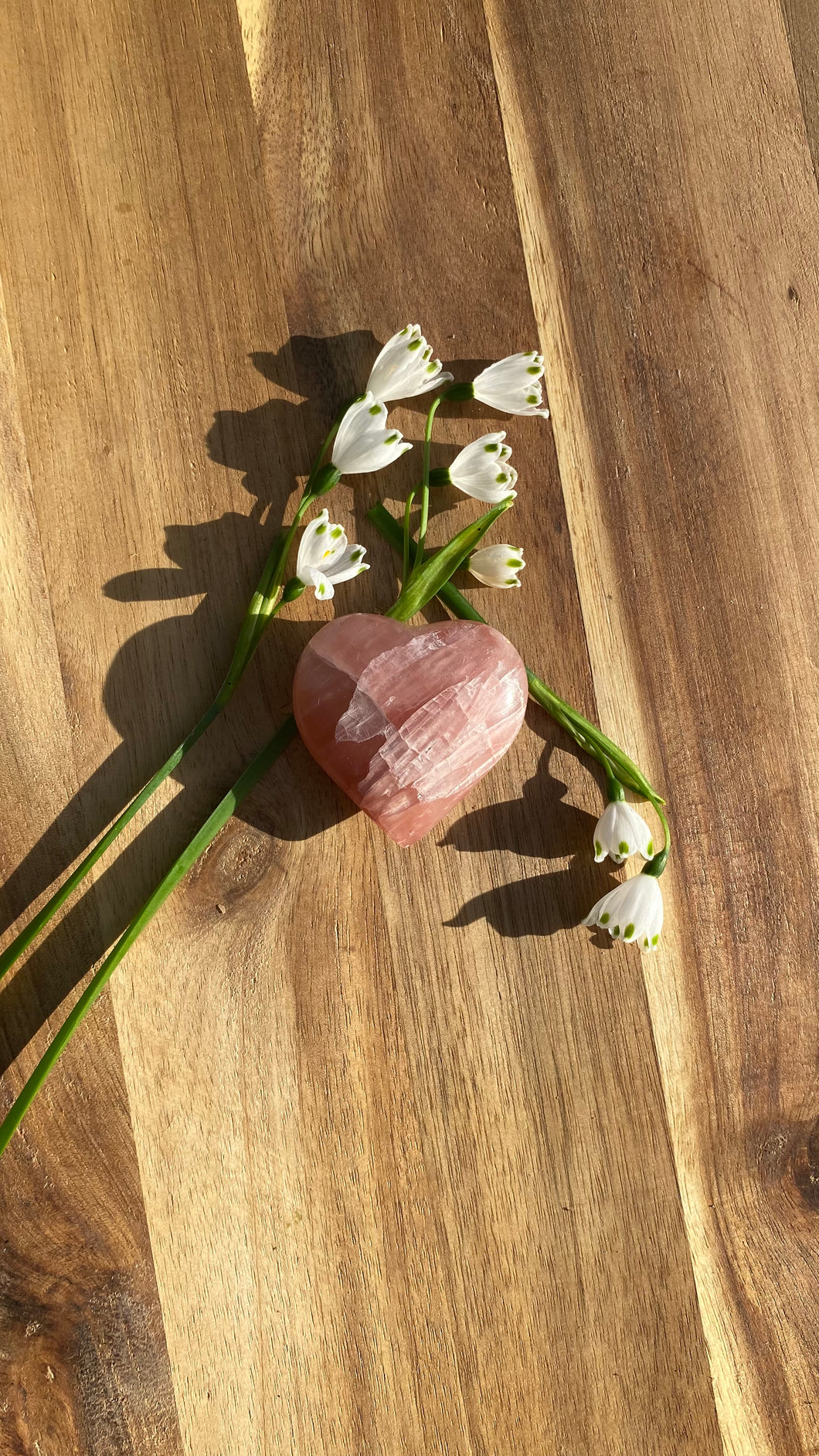 Rose Calcite Heart