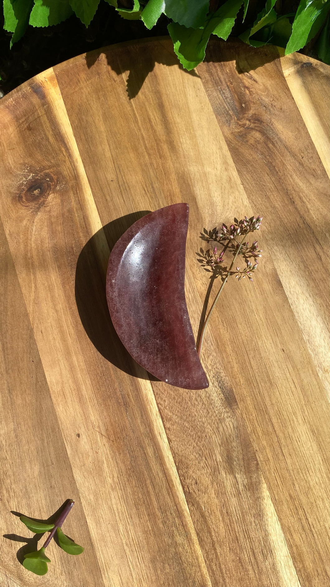 Strawberry Quartz moon bowl