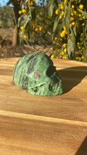 Load image into Gallery viewer, Ruby in zoisite skull
