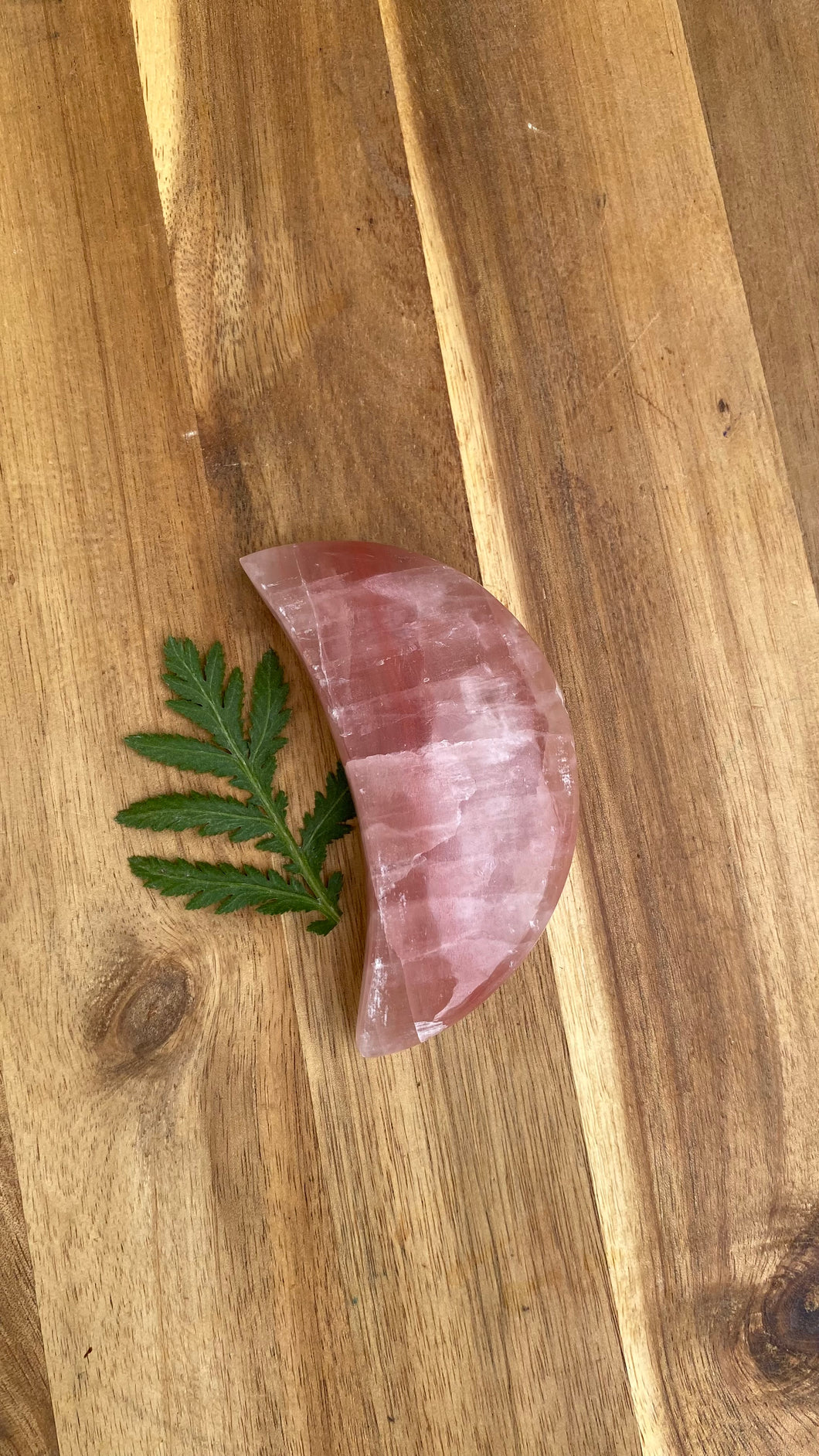 Rose Calcite moon