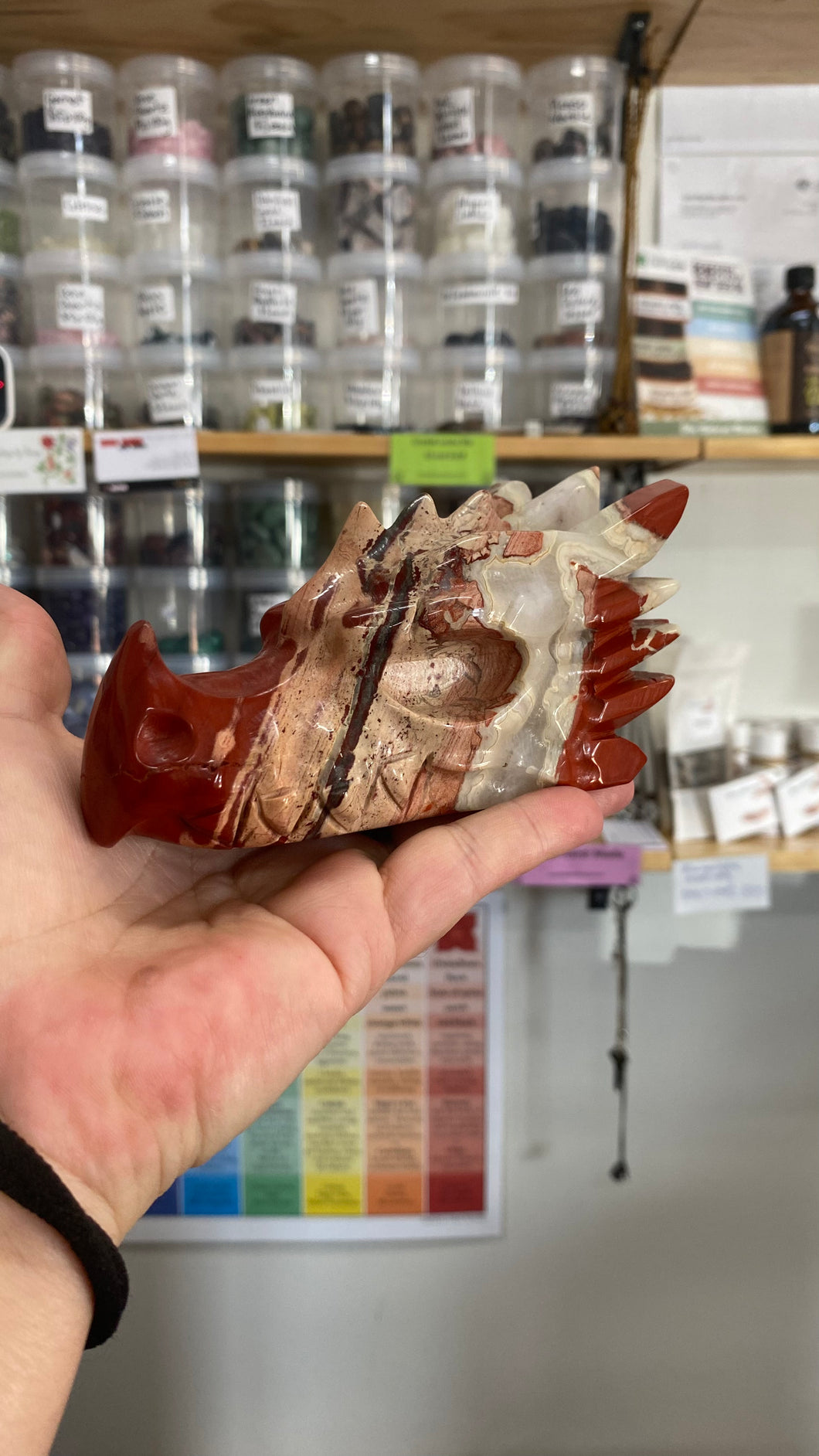 Red Jasper Dragon skull