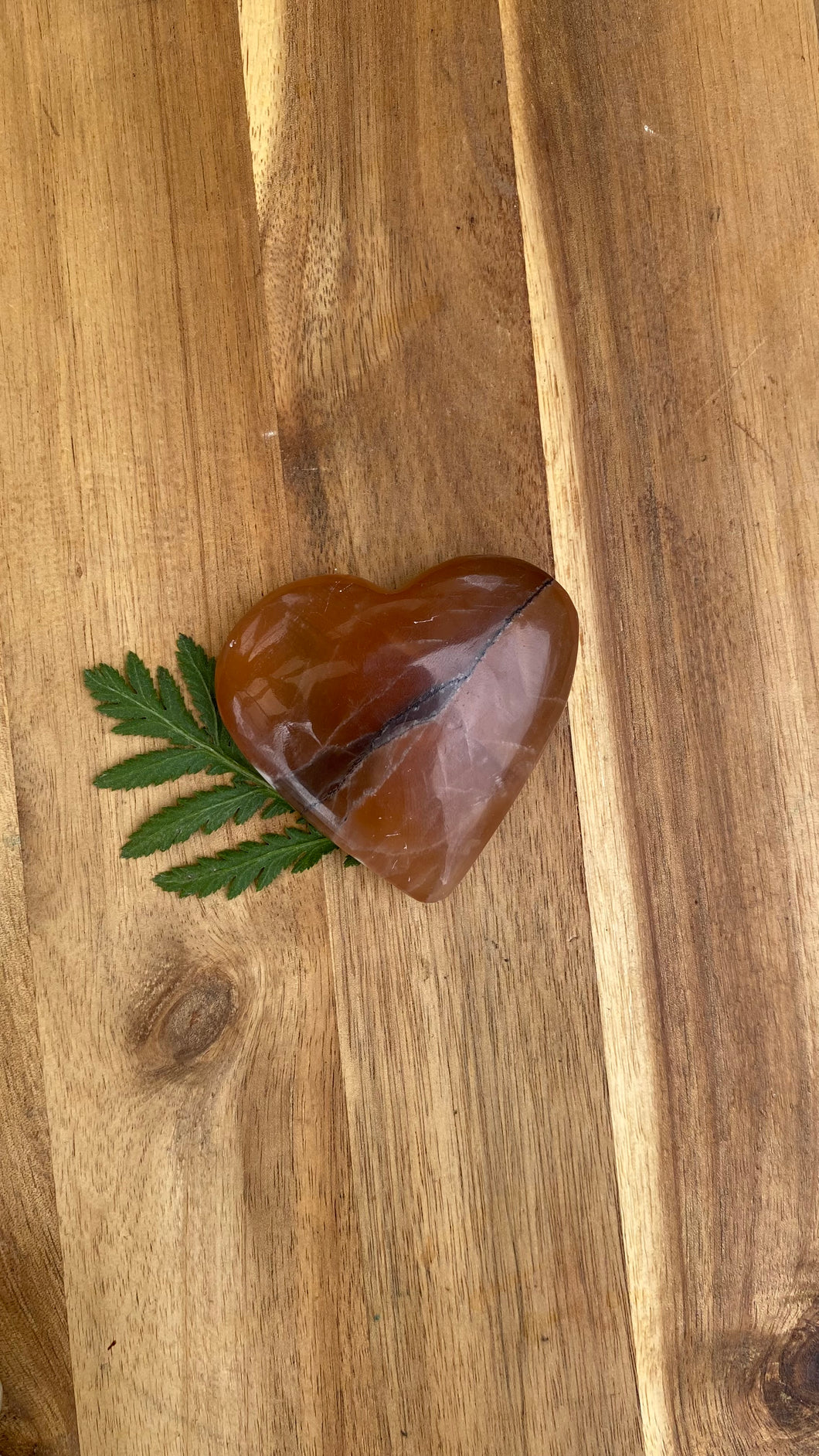 Honey Calcite heart