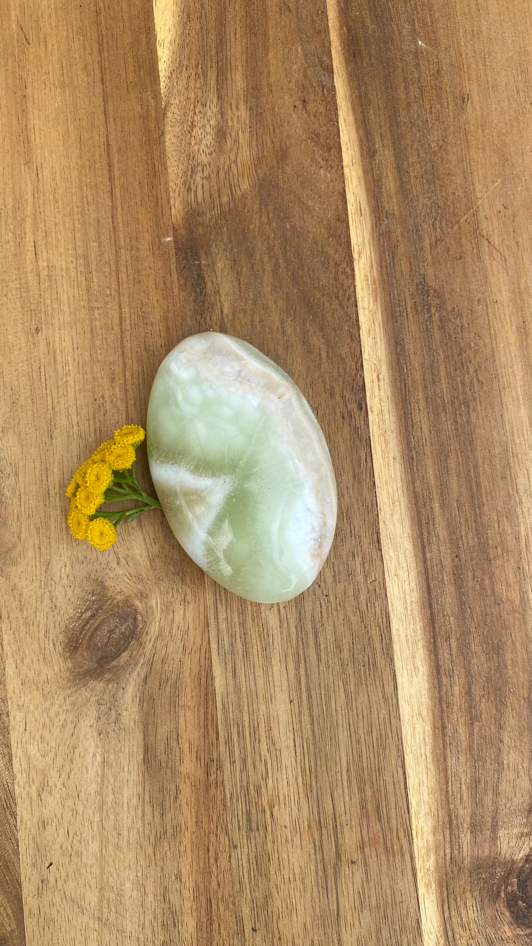 Banded Pistachio Calcite Palm